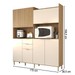 Cozinha Compacta Salsa 7 Portas 2 Gavetas Amêndola/Nude Prime Tx - Panorama Móveis