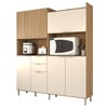 Cozinha Compacta Salsa 7 Portas 2 Gavetas Amêndola/Nude Prime Tx - Panorama Móveis