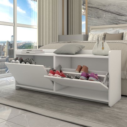 Sapateira Shoes 2 Portas Branco - Panorama Móveis