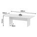 Mesa de Reunião para Escritório 220 Cm Me4190 Branco - Tecno Mobili