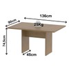 Mesa de Reunião para Escritório 136 Cm Me4191 Amêndoa - Tecno Mobili