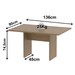 Mesa de Reunião para Escritório 136 Cm Me4191 Amêndoa - Tecno Mobili