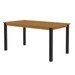 Mesa de Madeira Monaco 160 Cm Preto/Nature - Art Panta