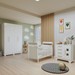 Quarto de Bebê Completo Manu 5 Portas 7 Gavetas 100% Mdf Branco - Tigus