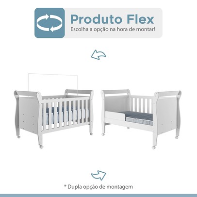 Quarto de Bebê Completo Manu 5 Portas 7 Gavetas 100% Mdf Branco - Tigus