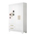 Quarto de Bebê Completo Gêmeos 5 Portas 6 Gavetas 100% Mdf Branco - Tigus