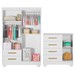 Quarto de Bebê Completo Gêmeos 5 Portas 6 Gavetas 100% Mdf Branco - Tigus