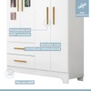Quarto de Bebê Completo Gêmeos 5 Portas 6 Gavetas 100% Mdf Branco - Tigus