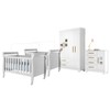 Quarto de Bebê Completo Gêmeos 5 Portas 6 Gavetas 100% Mdf Branco - Tigus