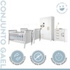 Quarto de Bebê Completo Gêmeos 5 Portas 6 Gavetas 100% Mdf Branco - Tigus