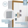 Quarto de Bebê Completo Gêmeos 5 Portas 6 Gavetas 100% Mdf Amadeirado/Branco - Tigus