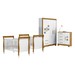 Quarto de Bebê Completo Gêmeos 5 Portas 6 Gavetas 100% Mdf Amadeirado/Branco - Tigus