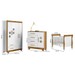 Quarto de Bebê Completo Gêmeos 5 Portas 6 Gavetas 100% Mdf Amadeirado/Branco - Tigus