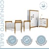 Quarto de Bebê Completo Gêmeos 5 Portas 6 Gavetas 100% Mdf Amadeirado/Branco - Tigus