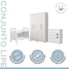 Quarto de Bebê Completo Lipe 5 Portas 7 Gavetas 100% Mdf Branco - Tigus