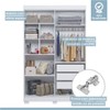 Quarto de Bebê Completo Lipe 5 Portas 7 Gavetas 100% Mdf Branco - Tigus