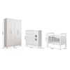 Quarto de Bebê Completo Lipe 5 Portas 7 Gavetas 100% Mdf Branco - Tigus