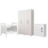 Quarto de Bebê Completo Lipe 5 Portas 7 Gavetas 100% Mdf Branco - Tigus
