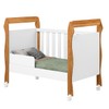Quarto de Bebê Completo Lipe 5 Portas 7 Gavetas 100% Mdf Amadeirado/Branco - Tigus