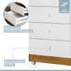 Quarto de Bebê Completo Lipe 5 Portas 7 Gavetas 100% Mdf Amadeirado/Branco - Tigus