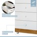 Quarto de Bebê Completo Lipe 5 Portas 7 Gavetas 100% Mdf Amadeirado/Branco - Tigus