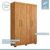 Quarto de Bebê Completo Lipe 5 Portas 7 Gavetas 100% Mdf Amadeirado/Branco - Tigus