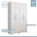 Quarto Infantil Completo Théo 4 Portas 3 Gavetas 100% Mdf Branco - Tigus