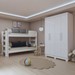 Quarto Infantil Completo Théo 4 Portas 3 Gavetas 100% Mdf Branco - Tigus