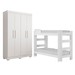 Quarto Infantil Completo Théo 4 Portas 3 Gavetas 100% Mdf Branco - Tigus