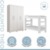 Quarto Infantil Completo Théo 4 Portas 3 Gavetas 100% Mdf Branco - Tigus