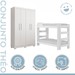Quarto Infantil Completo Théo 4 Portas 3 Gavetas 100% Mdf Branco - Tigus