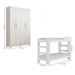 Quarto Infantil Completo Théo 4 Portas 3 Gavetas 100% Mdf Branco - Tigus