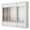 Guarda-Roupa Casal City 3 Portas 4 Gavetas com Espelho Branco - Maxel