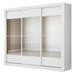 Guarda-Roupa Casal City 3 Portas 4 Gavetas com Espelho Branco - Maxel