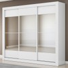 Guarda-Roupa Casal City 3 Portas 4 Gavetas com Espelho Branco - Maxel