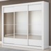 Guarda-Roupa Casal City 3 Portas 4 Gavetas com Espelho Branco - Maxel