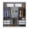 Guarda-Roupa Casal City 3 Portas 4 Gavetas com Espelho Branco - Maxel