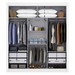 Guarda-Roupa Casal City 3 Portas 4 Gavetas com Espelho Branco - Maxel