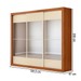 Guarda-Roupa Casal City 3 Portas 4 Gavetas com Espelho Cinamomo/Off White - Maxel