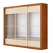 Guarda-Roupa Casal City 3 Portas 4 Gavetas com Espelho Cinamomo/Off White - Maxel