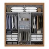 Guarda-Roupa Casal City 3 Portas 4 Gavetas com Espelho Cinamomo/Off White - Maxel