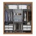 Guarda-Roupa Casal City 3 Portas 4 Gavetas com Espelho Cinamomo/Off White - Maxel