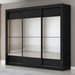 Guarda-Roupa Casal City 3 Portas 4 Gavetas com Espelho Preto - Maxel