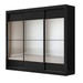 Guarda-Roupa Casal City 3 Portas 4 Gavetas com Espelho Preto - Maxel