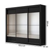 Guarda-Roupa Casal City 3 Portas 4 Gavetas com Espelho Preto - Maxel