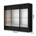 Guarda-Roupa Casal City 3 Portas 4 Gavetas com Espelho Preto - Maxel