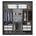 Guarda-Roupa Casal City 3 Portas 4 Gavetas com Espelho Preto - Maxel