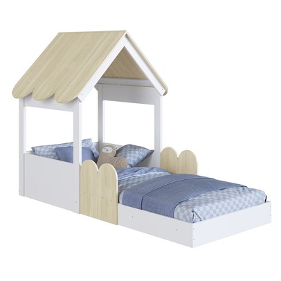 Cama Infantil Montessoriana Casinha Carvalho/Araguaia - Completa Móveis