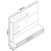 Painel para TV Até 50 Polegadas Frizz Select 2 Portas Cumaru/Opala - Madetec
