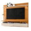 Painel para TV Até 60 Polegadas Lana 2 Portas 1 Prateleira com Led Cinamomo/Off White - Madetec